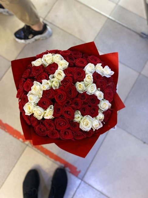 Букет на юбилей 101 роза (50см)