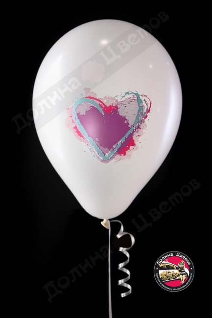 Шар Сердце графити макарунс.