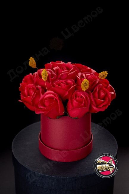Мыльная роза (красная в красной коробке)