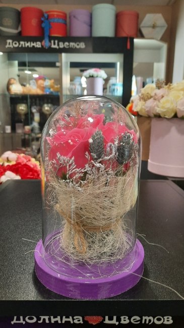 Колба с мыльной розой (18 см)