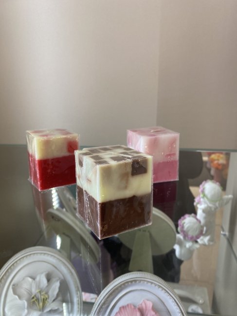 Ароматические свечи. Свеча-куб «Ваниль-кофе» ароматическая.