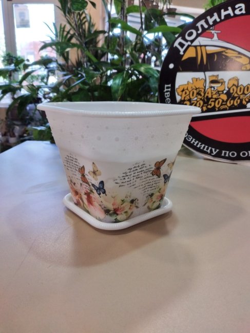 Горшок цвет. «Майя» 1,5 л, белый