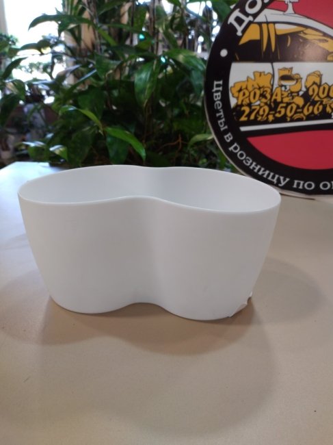 Горшок цвет. «Кактусник» на 2 раст. 0,9 л, белый