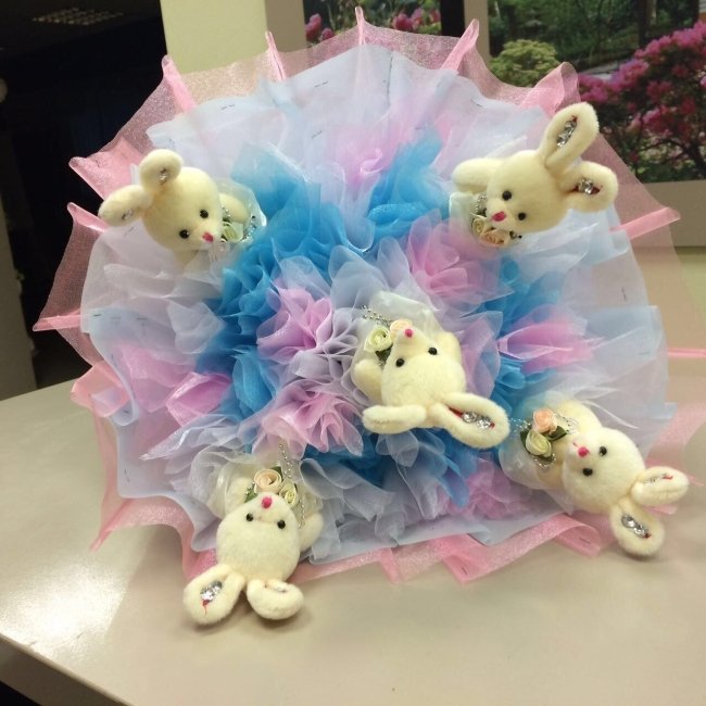 Букет из мягких игрушек