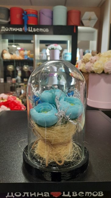 Колба с мыльной розой (18 см)