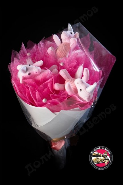 Букет из мягких игрушек Единороги